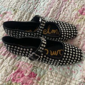 Glamorous Sam Edelman Black Studded Flats